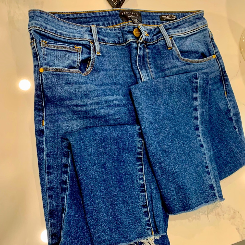 Sanctuary raw hem jeans.  Size 32 never worn.